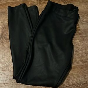 Black leather express leggings